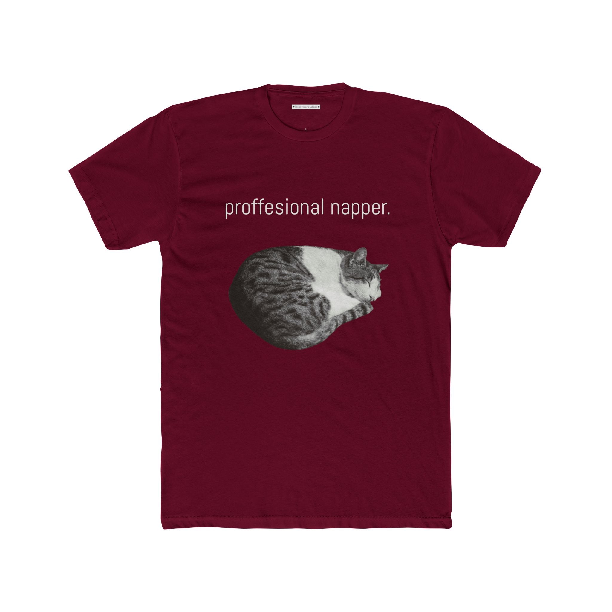 the professional napper cat photo tee
