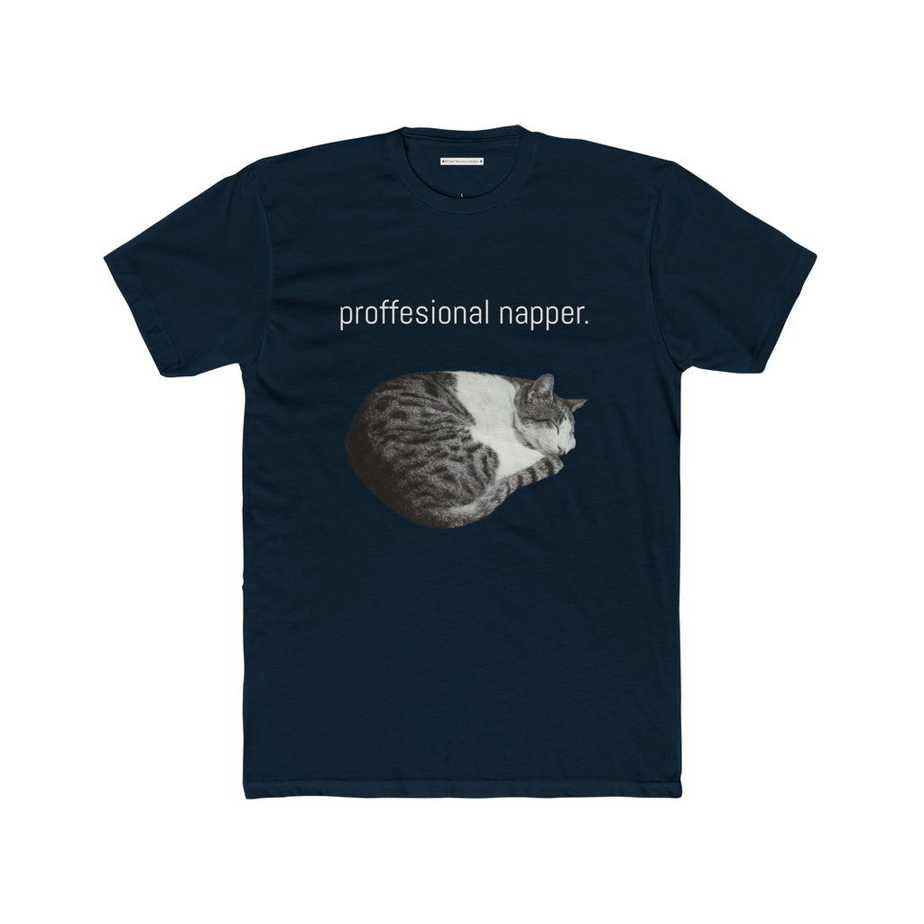 the professional napper cat photo tee