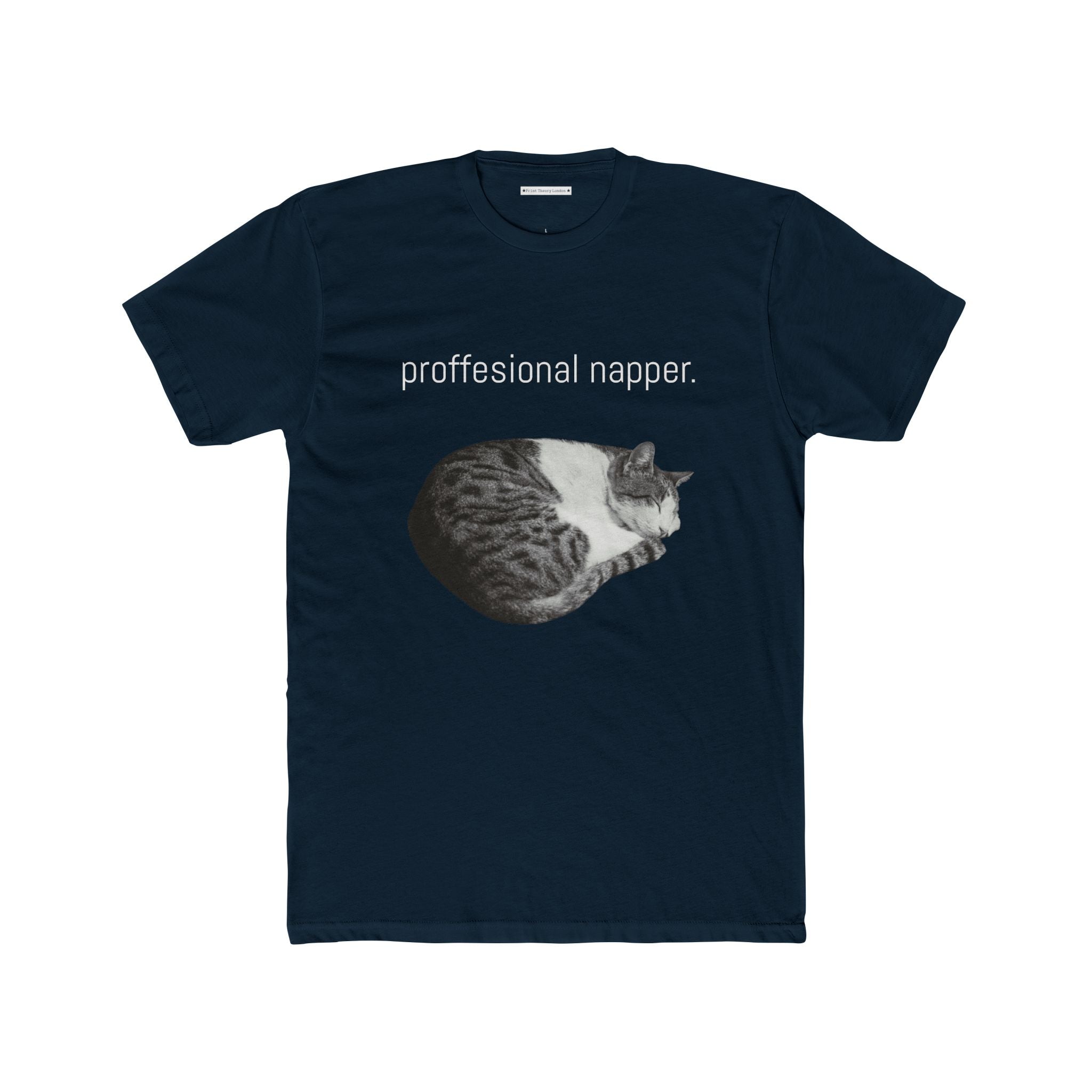 the professional napper cat photo tee