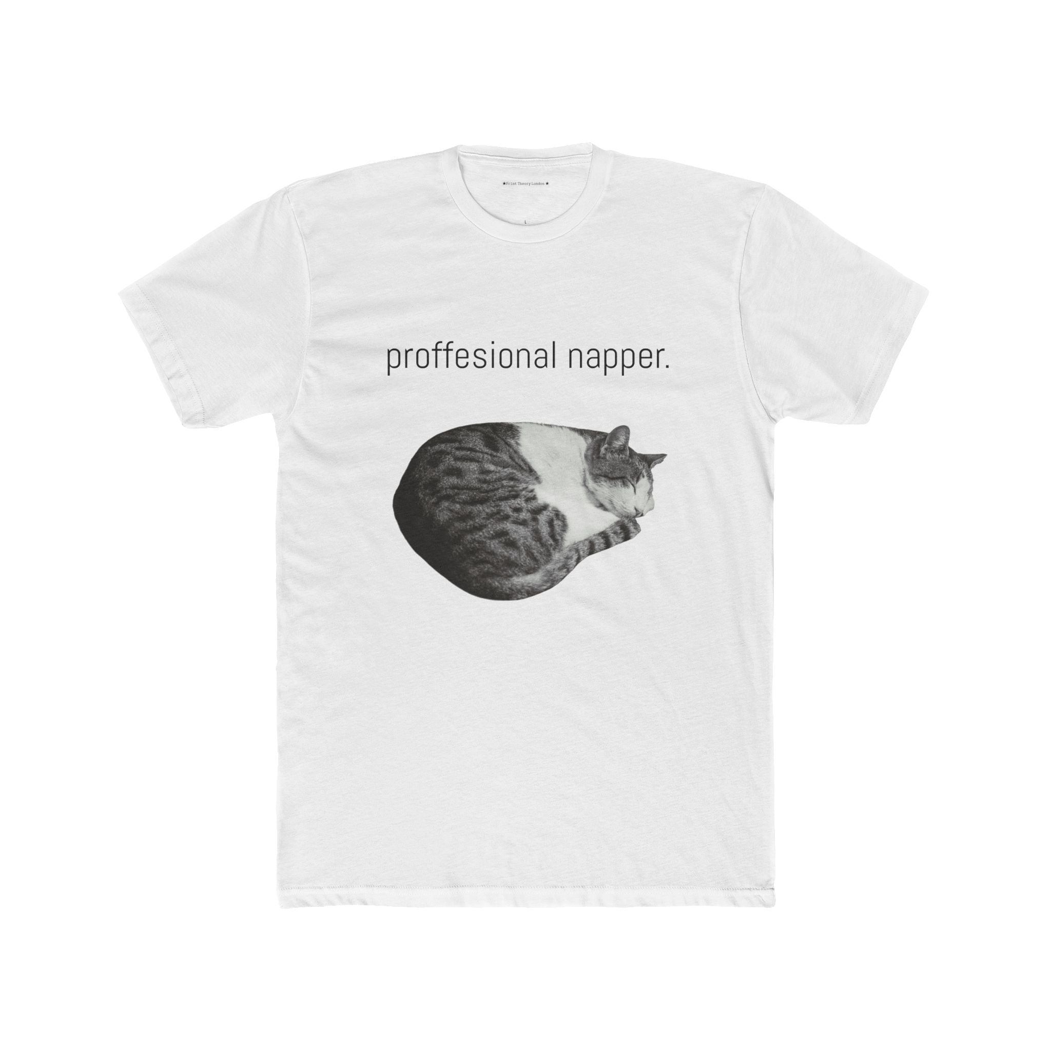 the professional napper cat photo tee