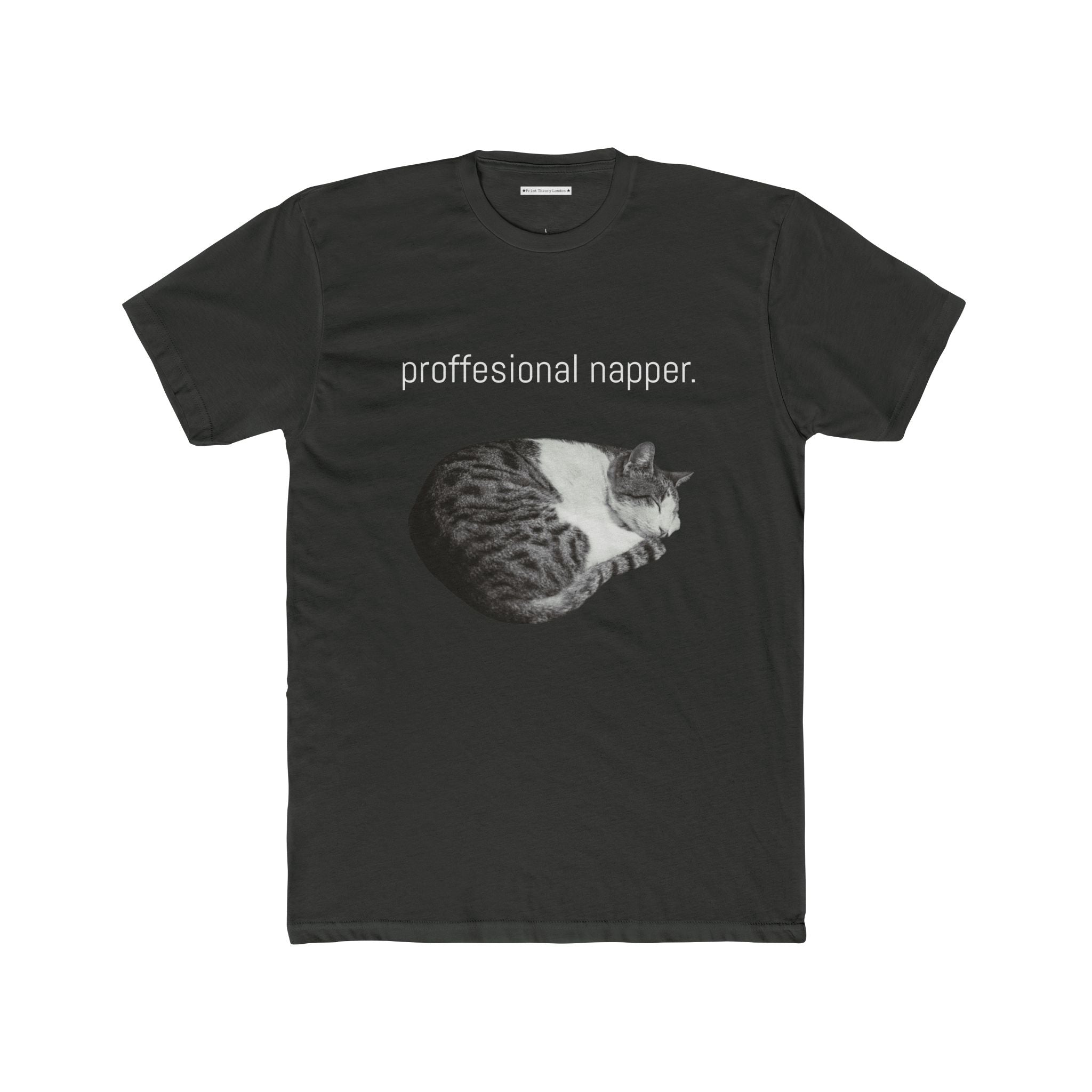 the professional napper cat photo tee